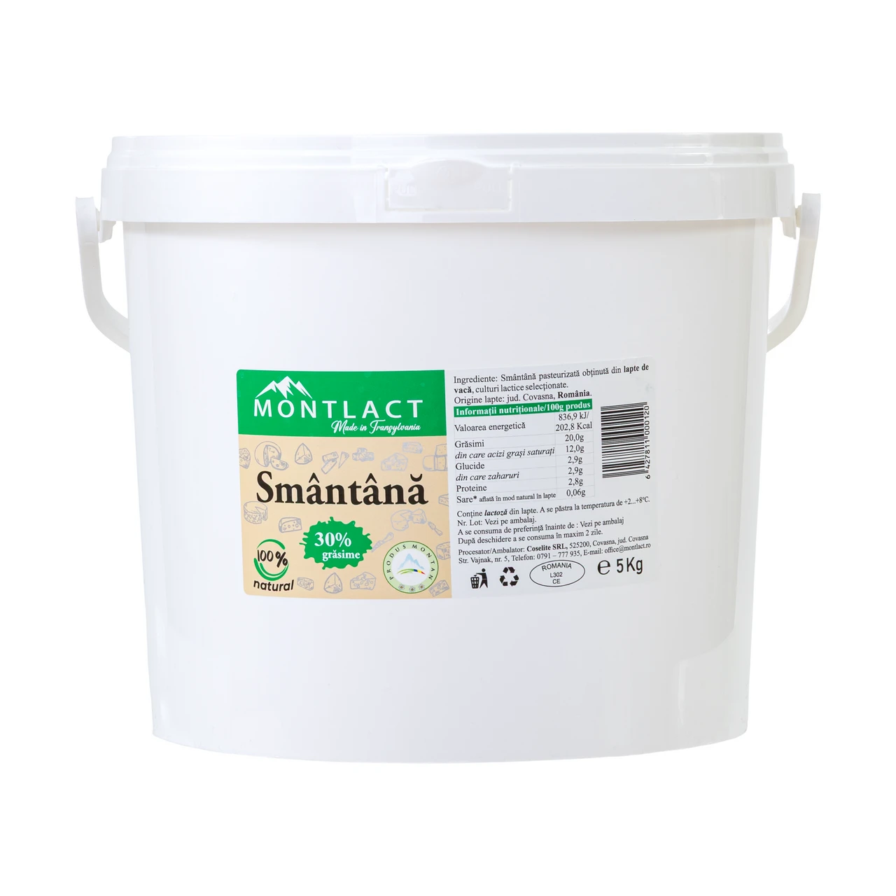 Smântână 30% grăsime, 5 kg