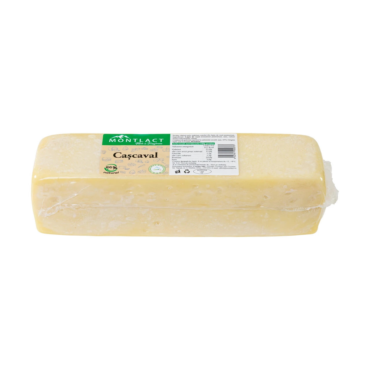 Cașcaval din lapte de vacă, greutate variabilă