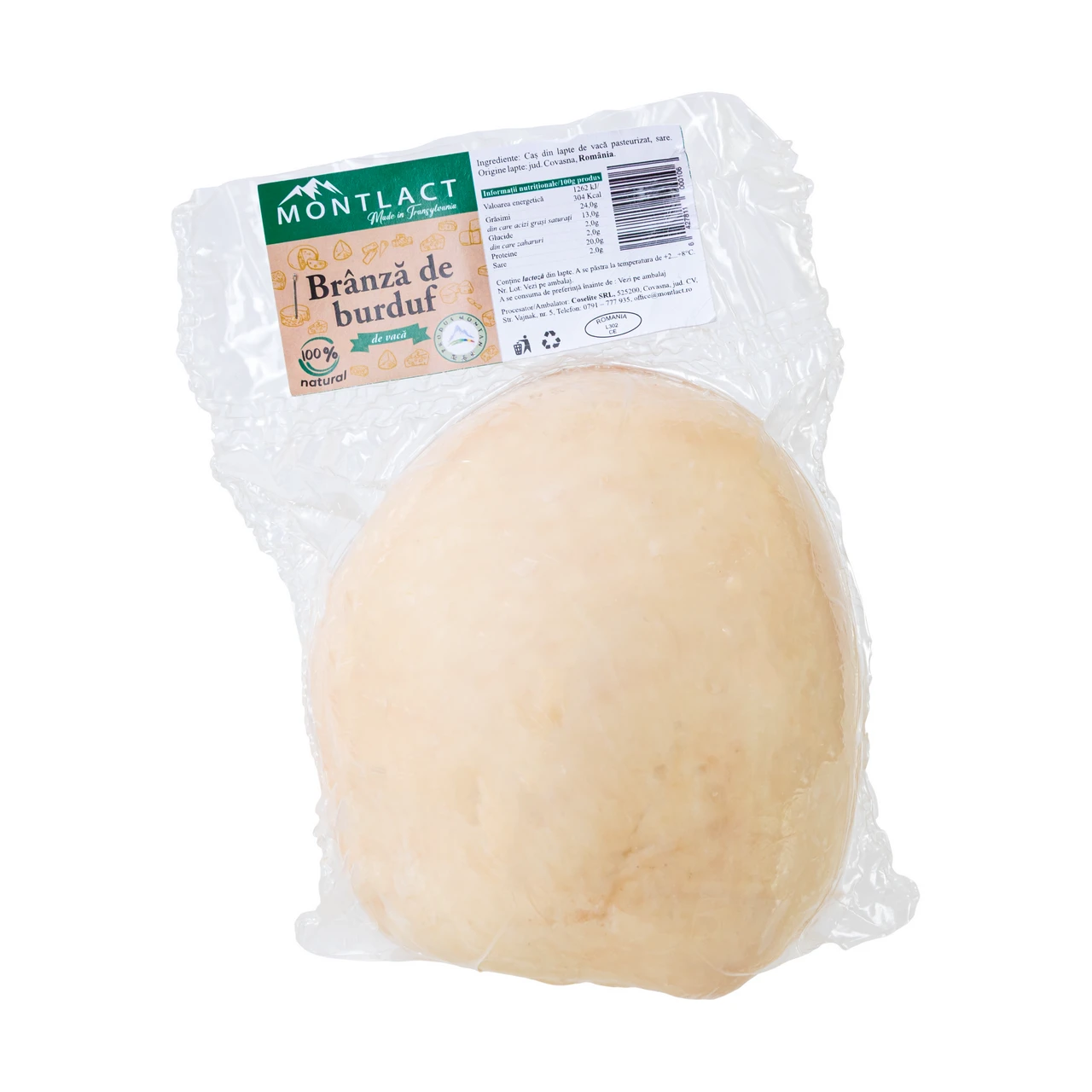 Brânză de burduf din lapte de vacă