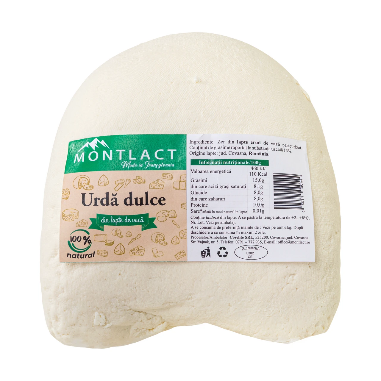 Urdă dulce din zer de vacă