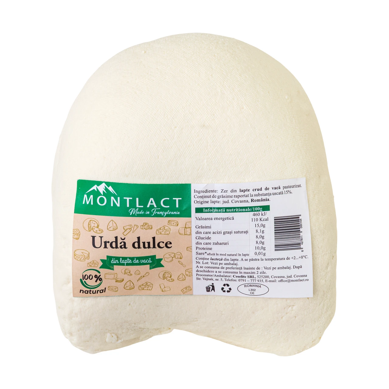 Urdă dulce din zer de vacă