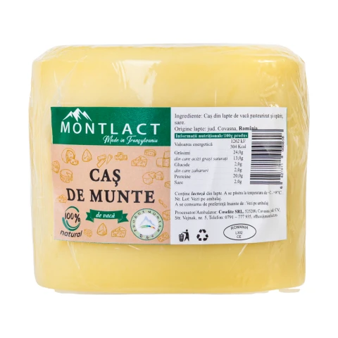 Caș de munte din lapte de vacă