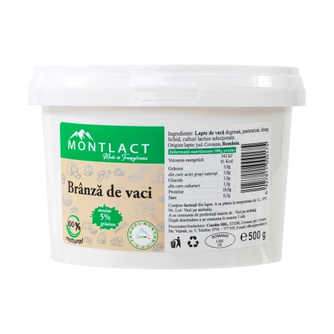 Brânză de vaci max. 5% grăsime, 500 g