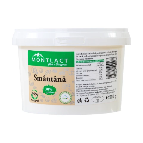 Smântână 30% grăsime, 500 g
