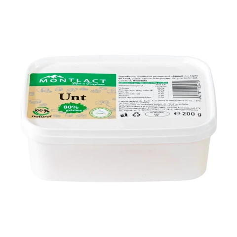 Unt din lapte de vacă 80% grăsime, 200 g